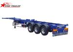 40 Foot Skeletal 3 Axles Container Semi Trailer For Transport , Empty Wharf