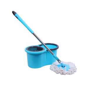 China Chenille Water Absorbent Rotating Mop And Bucket Handle Length 125cm wholesale