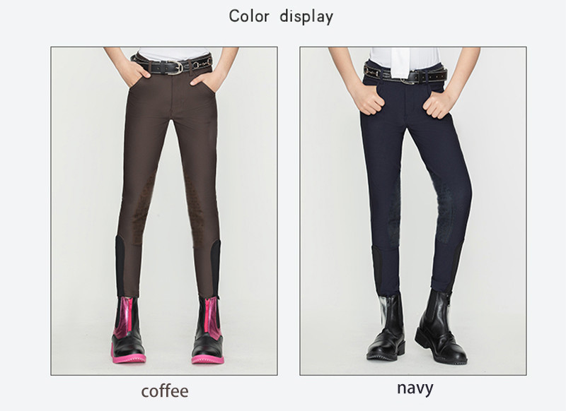 Children's Horse Riding Breeches Non Slip Anti Wear Knee Silicone Equestrian Pants