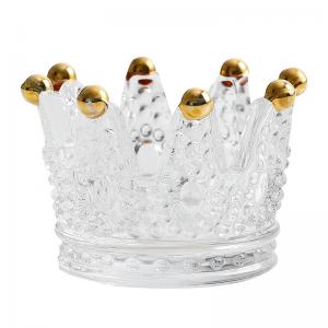 China Creative Crystal Mini Crown Glass Candlestick Ashtray Personality Jewelry Storage Box Bar Ktv Aromatherapy Furnishings wholesale