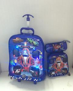 China 2016 Hot sale LED 3D EVA Kids' Trolley 3 pcs wholesale