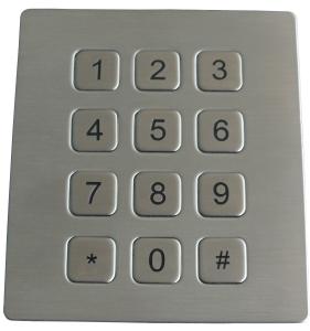 China 16 Keys Scrachproof Ps2 Metal Keypads Durable With 4 Holes Top Mounting Version wholesale