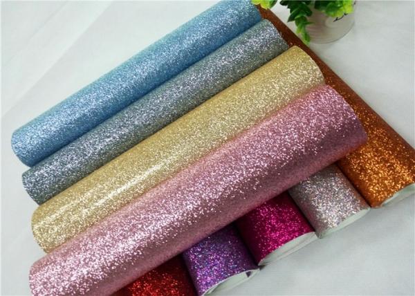 Shoes Bags Wallpaper Glitter Fabric Roll Knitted Backing Technics 0.6mm