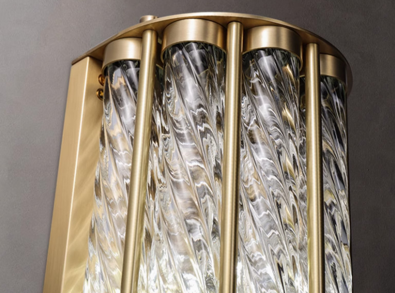 All-copper light luxury living room atmospheric wall lamp modern simple high-end hotel lobby corridor aisle background wall lamp
