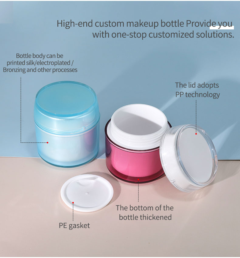 Packaging 80G Colorful Custom Jar Cosmetic Container for Skincare from Junjie Packaging