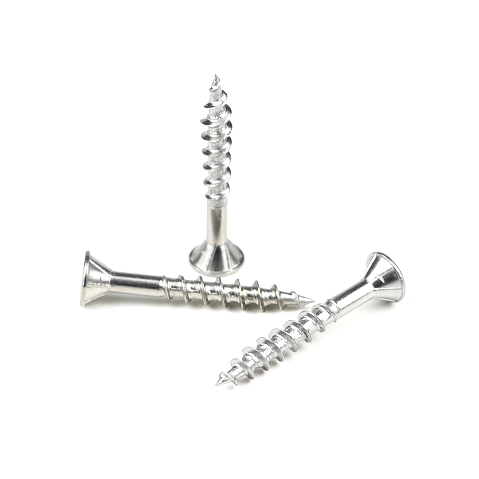 Easy Installation Flat Head Stainless Steel M3.3x25mm Chipboard Screw for Affordable