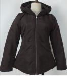 Polyester Black Ladies Light Padded Jacket Fix Hoody Microfiber Padding