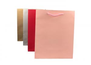 China Red Foldable Beautiful Handmade Paper Bags Rope Handles Digital Printing on sale
