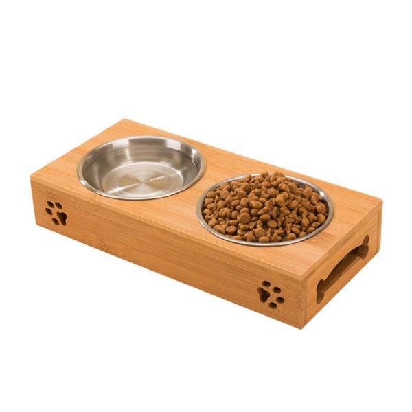 American Standard Bamboo Raised Top Feeder Custom Design Accepted for Cat and