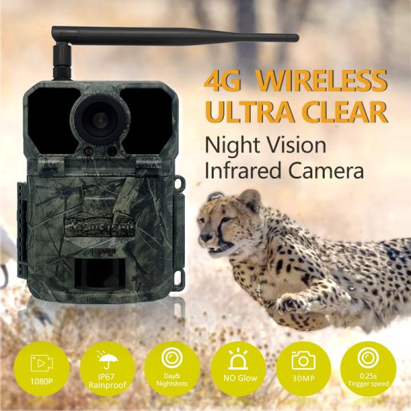 CMOS Sensor 4G Trail Camera Dust Proof 30MP Waterproof Cellular Trail Camera