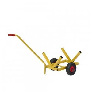 China Welded 200Kg Double Wheel Barrow Trolley Metal Fab Products wholesale