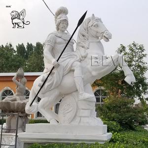 China marble greek warrior sculpture life size stone carved garden statue wholesale