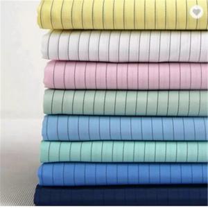 China Workwear Anti Static Lining Fabric Tc Polycotton Esd Grid Fabric Breathable wholesale