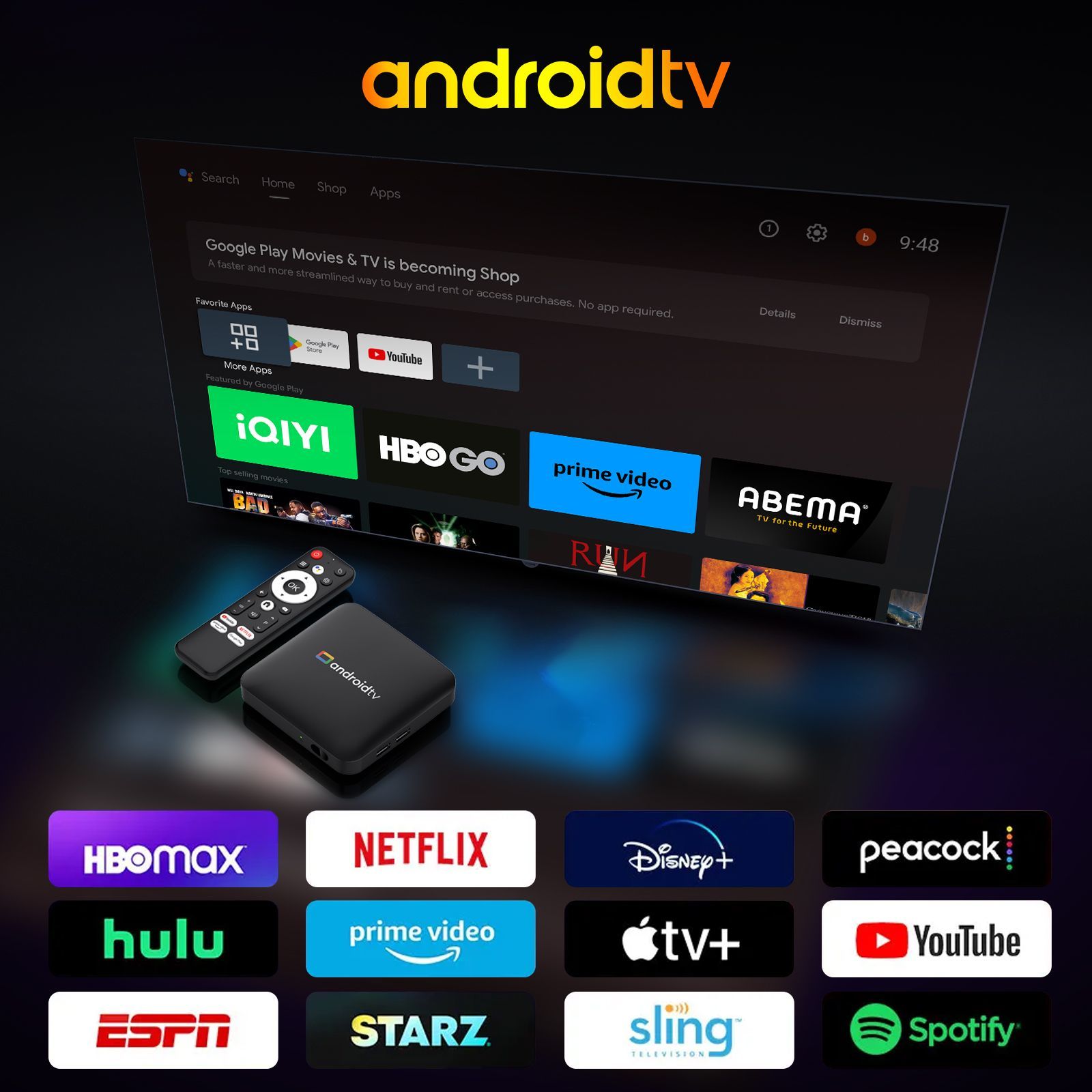 H96 Max Android 14 Ultra HD 4K Streaming TV Box With Quad Core Processor