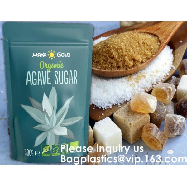 Custom Print Biodegradable Foil Packaging Soft Zipper Stand Up Bottom Gusset Plastic Drinking Pouches Bags With Straws