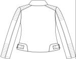 Levis Ladies' Black Pleather Biker Jacket Asymmetrical Zip Through LEDO1723