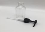 4oz Boston Round Glass Dispenser Bottle With Plastic Pump for disinfectant ,