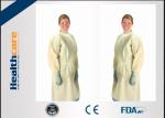 Non Woven Disposable Isolation Gowns 20-60G Protective Wear Blue / Yellow /