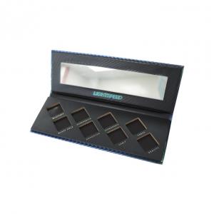 China Cardboard Eyeshadow Palette Box Packaging With Magnet Lock Mirror wholesale
