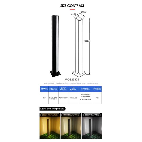 Waterproof LED Lawn Lights Stainless Steel Special Design PC Diffuser Widely Used For walkways
