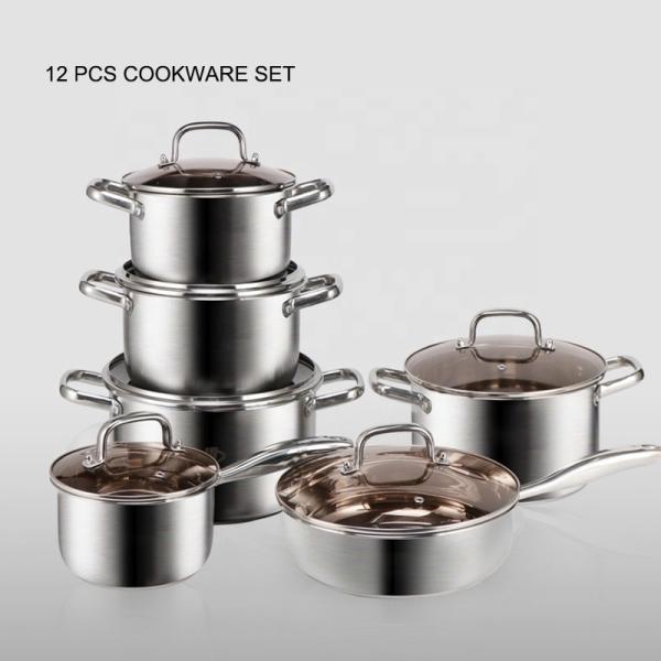 Multifunction 12 Piece Stainless Steel Cookingware Pot Set Cooking Pot Set