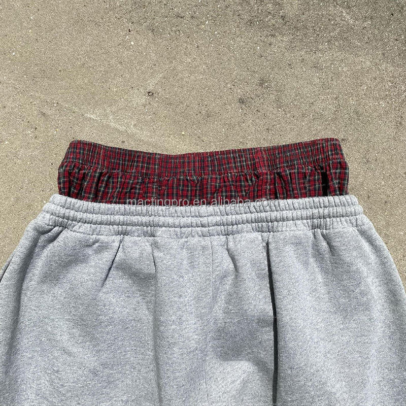 Custom Printed Logo Men's Wide Leg Baggy Sweatpants in French Terry with Double Waist Closure