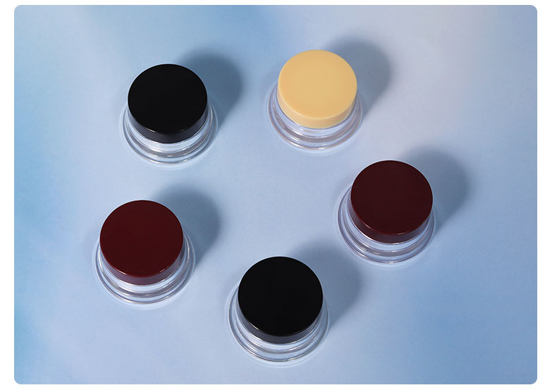 PS Base Material 10g Mini Travel Size Plastic Cosmetic Cream Pot Jar with Colored Lid for Eye Face Jar Collar Material PS