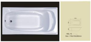 China Acrylic bathtub, simple bathtub, common bathtub,sanitary ware, bathroom bath tub HDL-13 wholesale
