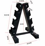 20lbs Black Rubber Hex Dumbbell Sets 30mm Dia