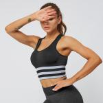 Sexy stripes seamless knitting sports bra women gather running stereotyped yoga
