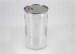 Large capacity food grade Clear Plastic Cylinder PET canister For dry fruit ,