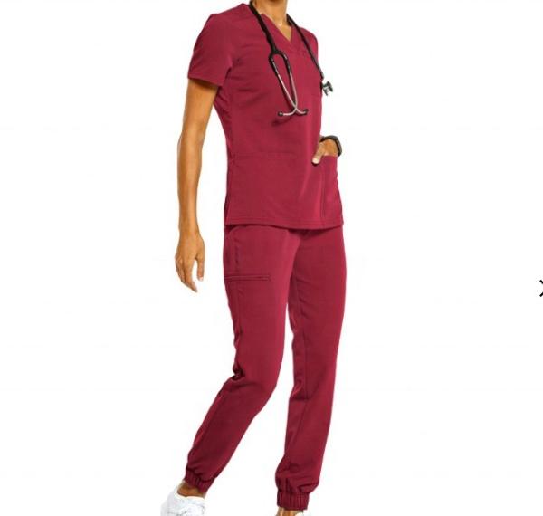 TWILL Pattern Polyester/Rayon Spandex Nurse Medical Scrubs Fabric for Hospital