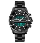 azan watch 1896 classic high-end Qibla wristwatch stainless steel case digital