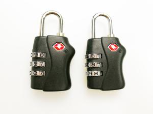 China Black TSA Approved Combination Lock , PC Material 3 Combination Padlock wholesale
