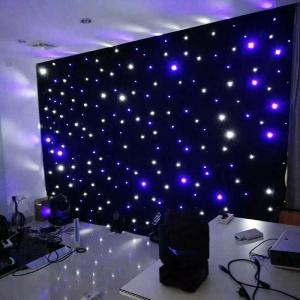 China Backdrop cloth light led star curtain for wedding stage decorationge wholesale