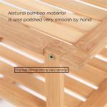 Food Multifunctional Bamboo Plate Organizer for Kitchen and Bathroom Corner