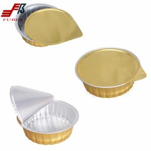 China Eco Friendly Gold Oblong Aluminium Foil Tray Takeaway Food Packing wholesale