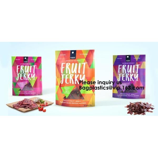Custom Print Biodegradable Foil Packaging Soft Zipper Stand Up Bottom Gusset Plastic Drinking Pouches Bags With Straws