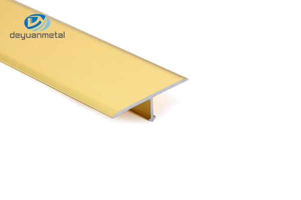 6063 T5 Extruded Aluminum T Slot With color gold Electroscopes Treatment