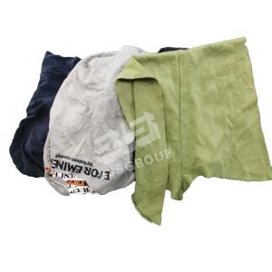 China Grade A 100% Cotton T-shirt industrial Cleaning Wiping Rags Mixed Color Recycled Coloured Cotton Wipers wholesale