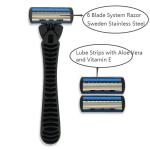 Six Blades Razors Face and Body Hair Removal Razor Pack for Women