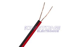 China Flat 2 Cores Red Black 2 × 1.50mm2 Audio Speaker Cable Stranded OFC Conductor wholesale