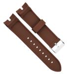 Leaf Texture Mens Rubber Watch Bands , 24mm Silicone Watch Strap