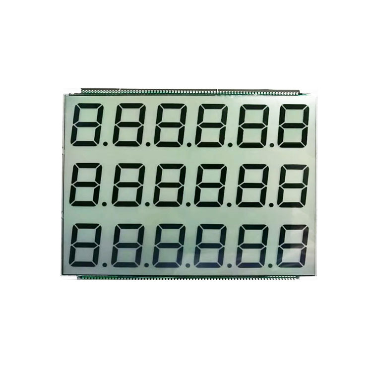 3 Rows 6 Digits 7 Segment TN LCD Display Module, Custom Segment LCD Screen for Industrial Meter Measuring Instrument