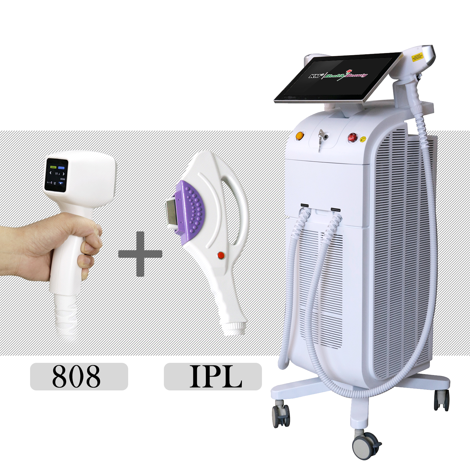 Three Wavelengths 808nm Diode Laser Permanent Hair Removal Machine Stationary Style