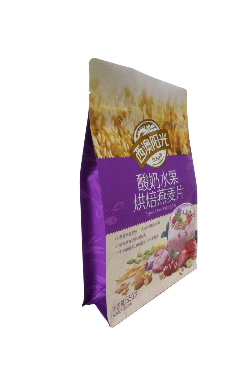 Food Packaging Heat Seal Pouch Packing Organic Oatmeal Packaging Bag