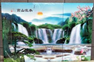 China OK3D injekt large3d lenticular pictures motion 3d wallpaper,large format 3d decor painting flip 3d lenticular prints on sale