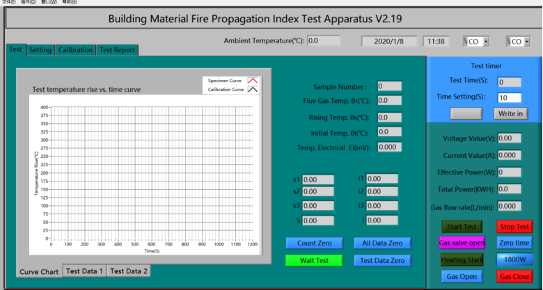 BS476-6 Building Materials Flammability Testing Equipment 530J/S 1kPa