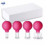 In Stock Amazon hot 4 pieces Eye Face Silicone Vacuum Massage Cupping Kit small