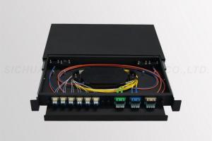 China 1U Rack Mounted Multimode Patch Panel MPO Cold Rolled Steel Material wholesale